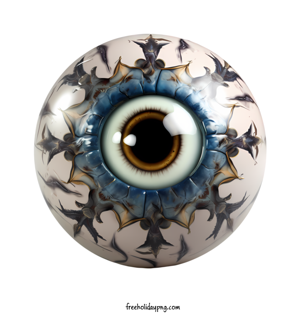 Transparent Halloween Halloween Eyeball blue ornate for Halloween Eyeball for Halloween