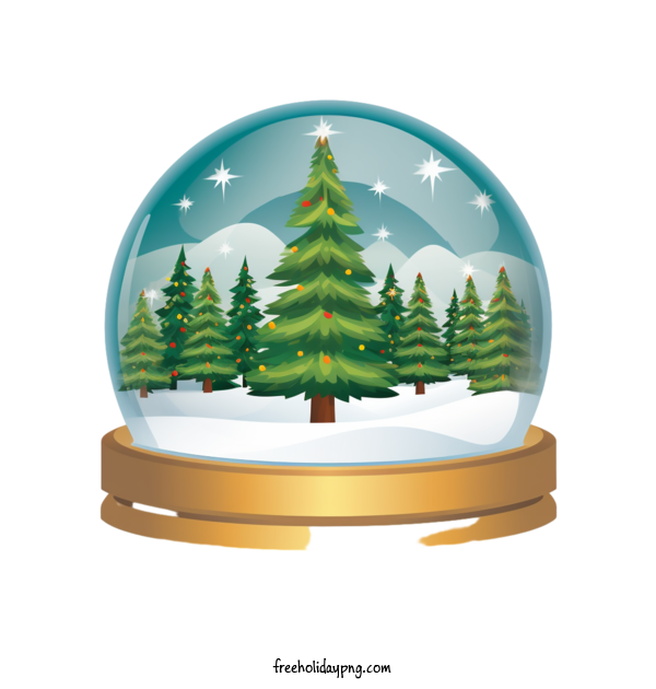 Transparent Christmas Christmas Snowball winter scene christmas tree for Christmas Snowball for Christmas