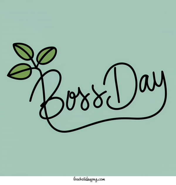 Transparent Bosses Day Bosses Day Business card Handwritten for Boss Day for Bosses Day