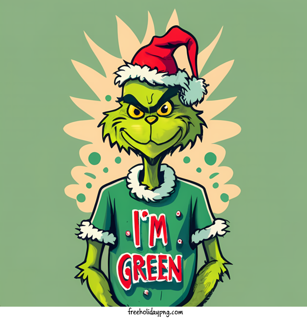 Transparent Christmas Grinch grin green for Grinch for Christmas