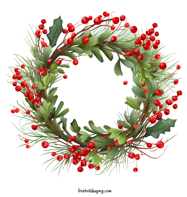 Transparent Christmas Christmas Wreath wreath red berries for Christmas Wreath for Christmas