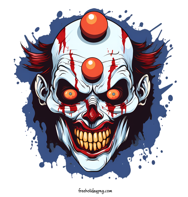 Transparent halloween zombie clown horror for zombie for Halloween