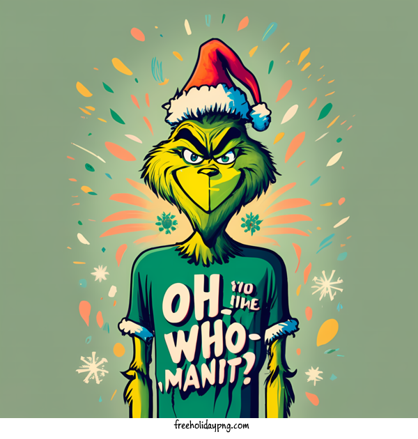 Transparent Christmas Grinch grin green monster for Grinch for Christmas