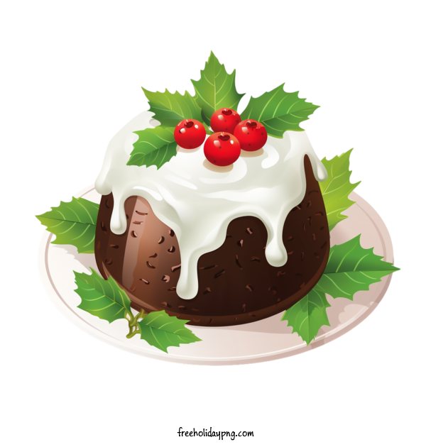 Transparent Christmas Christmas pudding chocolate cake meringue for Christmas pudding for Christmas