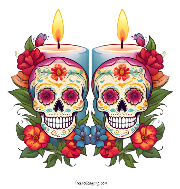 Transparent Day of the Dead Día de Muertos Day of the Dead skulls for Día de Muertos for Day Of The Dead