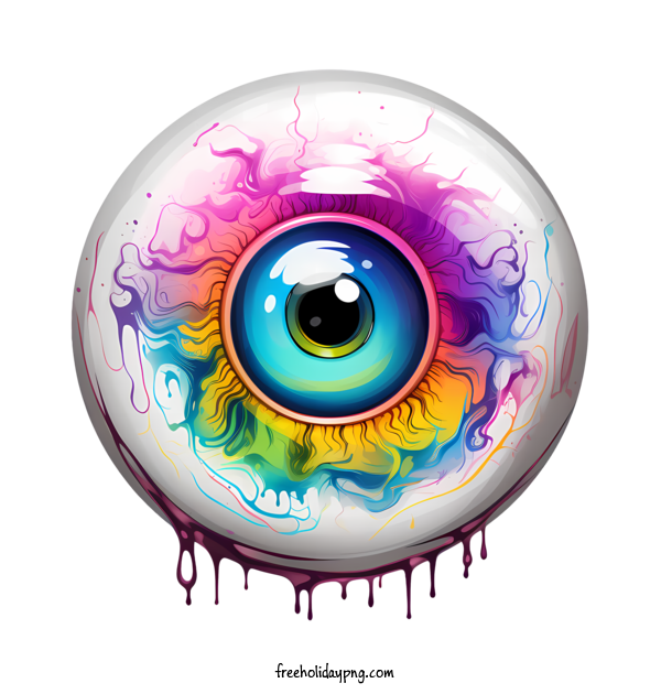 Transparent Halloween Halloween Eyeball rainbow abstract for Halloween Eyeball for Halloween