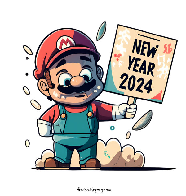 Transparent New Year Happy New Year 2024 New Year cartoon for Happy New Year 2024 for New Year
