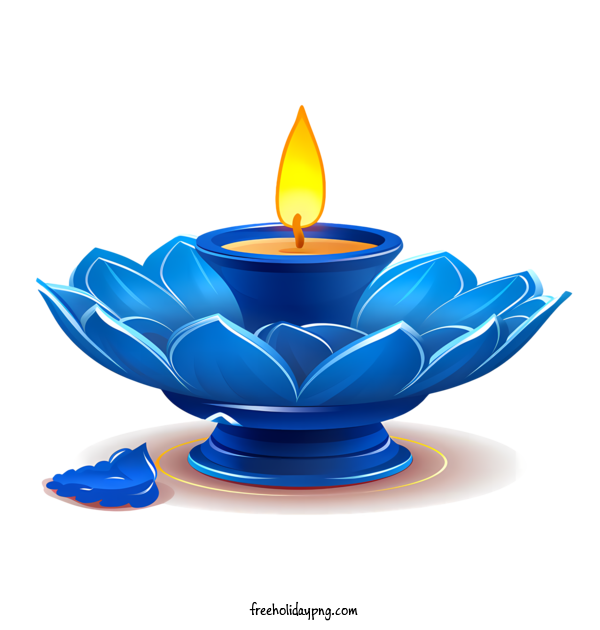 Transparent Diwali Happy Diwali blue lotus flame for Happy Diwali for Diwali