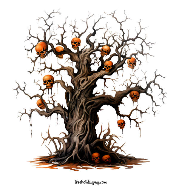 Transparent Halloween Halloween Tree tree skulls for Halloween Tree for Halloween