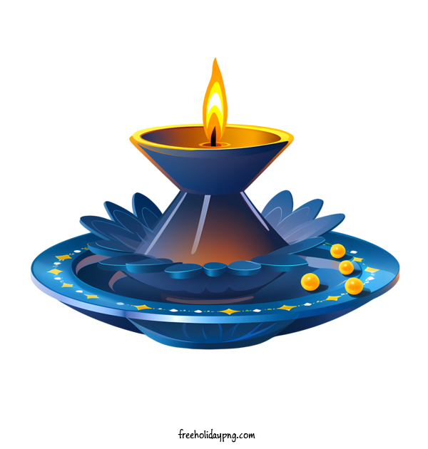 Transparent Diwali Happy Diwali blue flame for Happy Diwali for Diwali