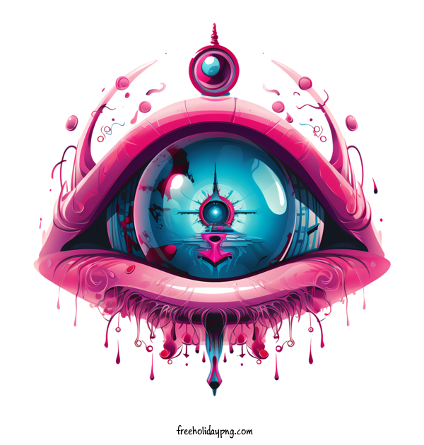 Transparent Halloween Halloween Eyeball pink cyberpunk for Halloween Eyeball for Halloween