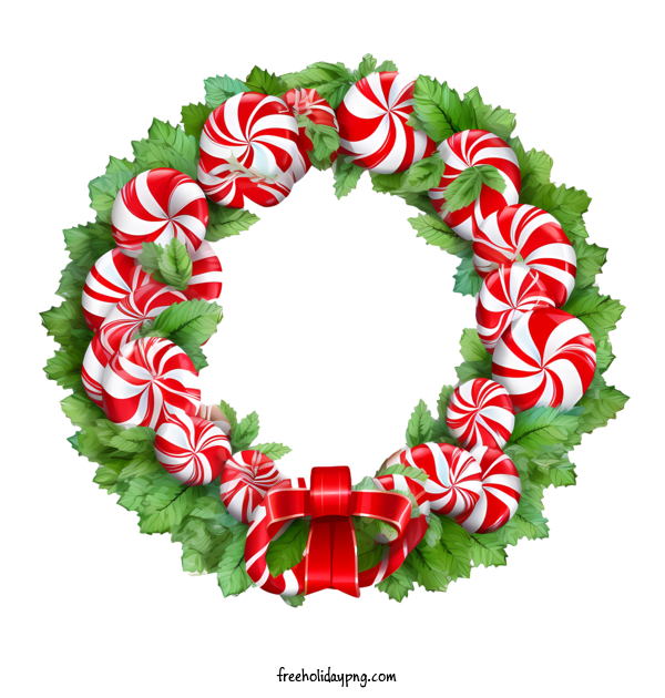 Transparent Christmas Christmas Wreath wreath candy cane for Christmas Wreath for Christmas