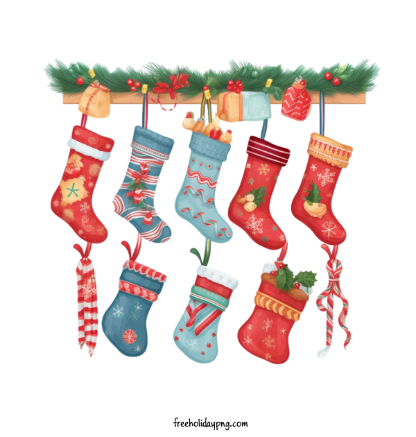 Transparent Christmas Christmas Stocking red stockings christmas socks for Christmas Stocking for Christmas