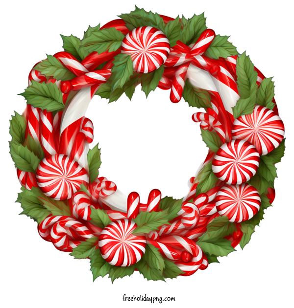 Transparent Christmas Christmas Wreath wreath candy cane for Christmas Wreath for Christmas