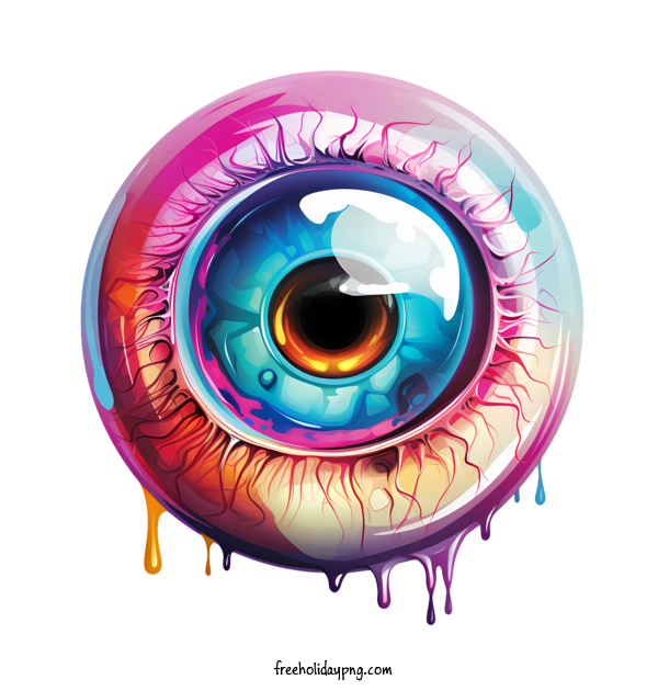 Transparent Halloween Halloween Eyeball rainbow colorful for Halloween Eyeball for Halloween