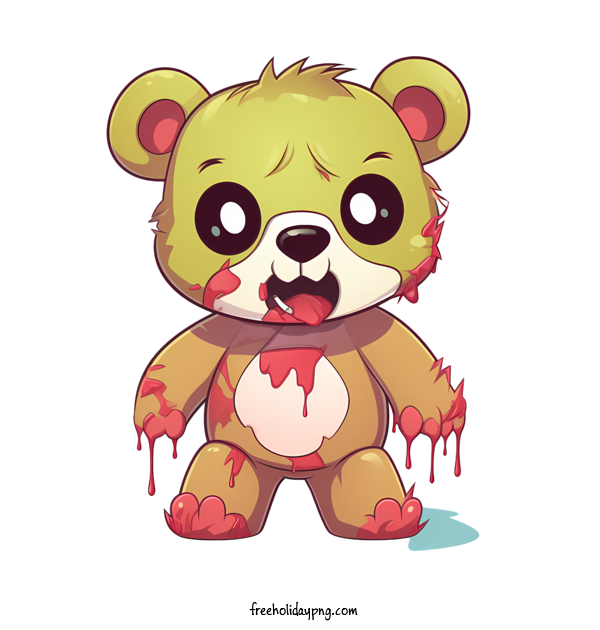 Transparent halloween zombie bear cute for zombie for Halloween