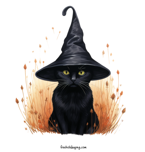 Transparent Halloween Black Cats witch cat for Black Cats for Halloween