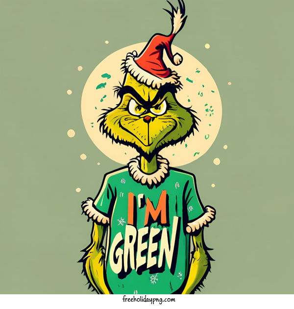 Transparent Christmas Grinch grin grimace for Grinch for Christmas