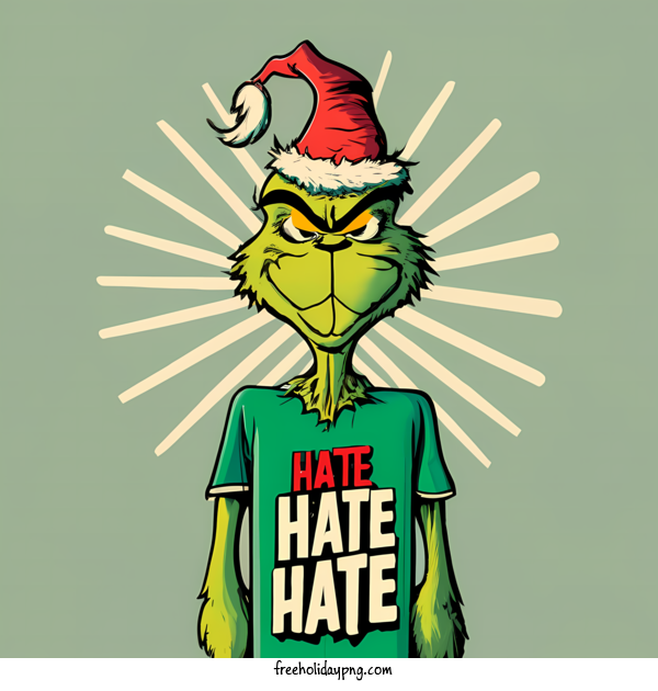 Transparent Christmas Grinch hate grin for Grinch for Christmas