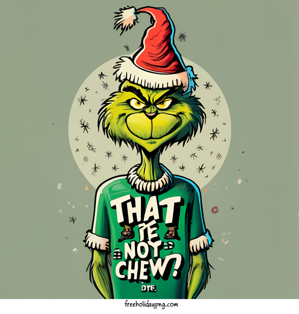 Transparent Christmas Grinch cat grin for Grinch for Christmas