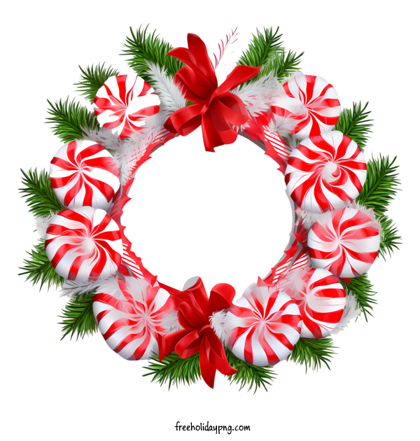 Transparent Christmas Christmas Wreath holiday wreath candy canes for Christmas Wreath for Christmas