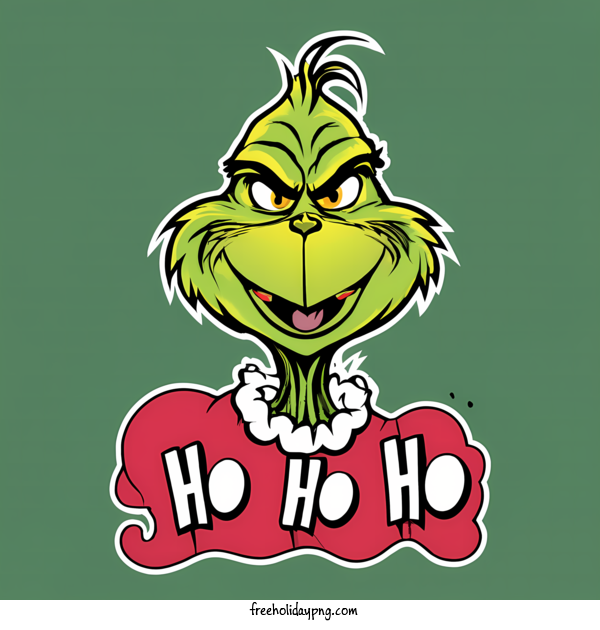 Transparent Christmas Grinch grin smile for Grinch for Christmas