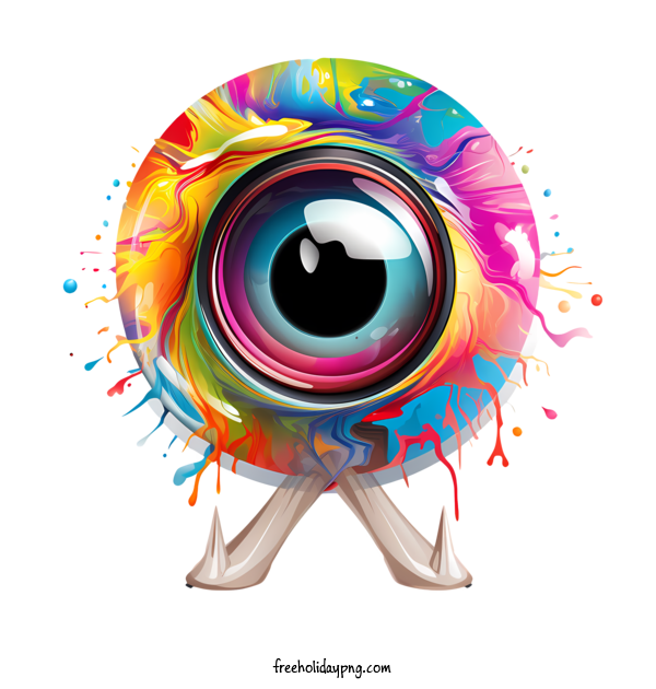 Transparent Halloween Halloween Eyeball colorful painting for Halloween Eyeball for Halloween