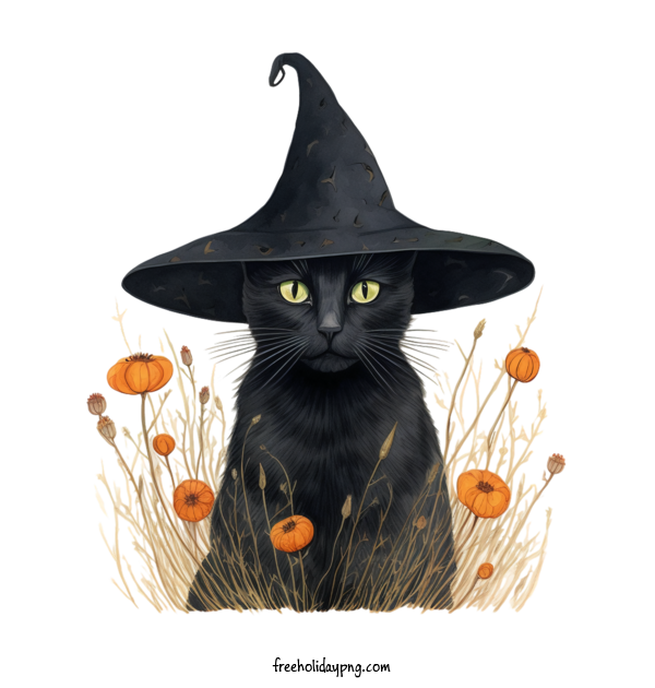Transparent Halloween Black Cats black cat witch for Black Cats for Halloween