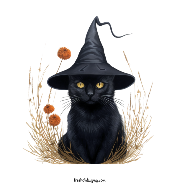 Transparent Halloween Black Cats witch black cat for Black Cats for Halloween