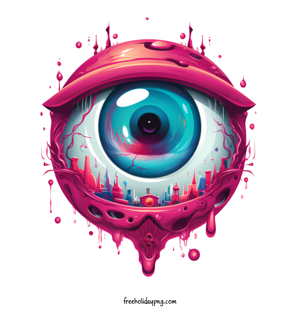 Transparent Halloween Halloween Eyeball Eye Pink for Halloween Eyeball for Halloween
