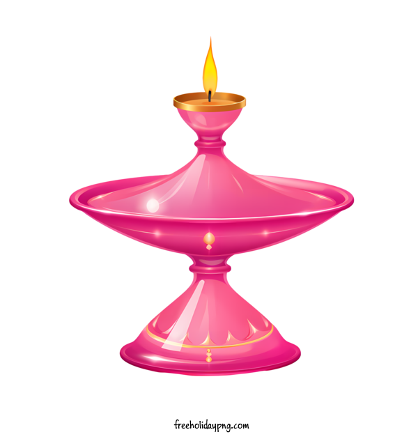 Transparent Diwali Happy Diwali Pink lamp candle holder for Happy Diwali for Diwali
