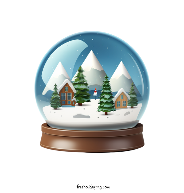 Transparent Christmas Christmas Snowball snow globe winter scene for Christmas Snowball for Christmas