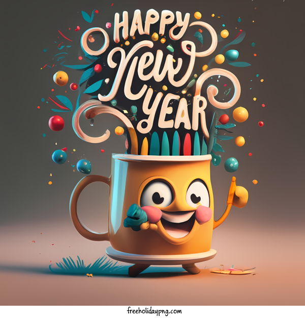 Transparent New Year Happy New Year happy new year 3d illustration for Happy New Year for New Year