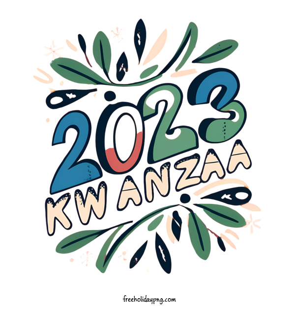 Transparent Kwanzaa Happy Kwanzaa year typography for Happy Kwanzaa for Kwanzaa