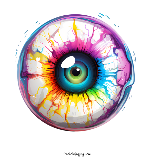 Transparent Halloween Halloween Eyeball colorful abstract for Halloween Eyeball for Halloween