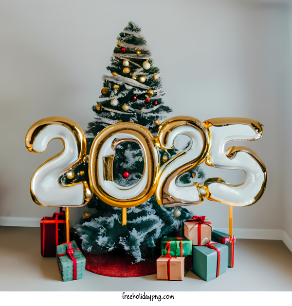 Transparent New Year Happy New Year 2025 christmas tree birthday for Happy New Year 2025 for New Year
