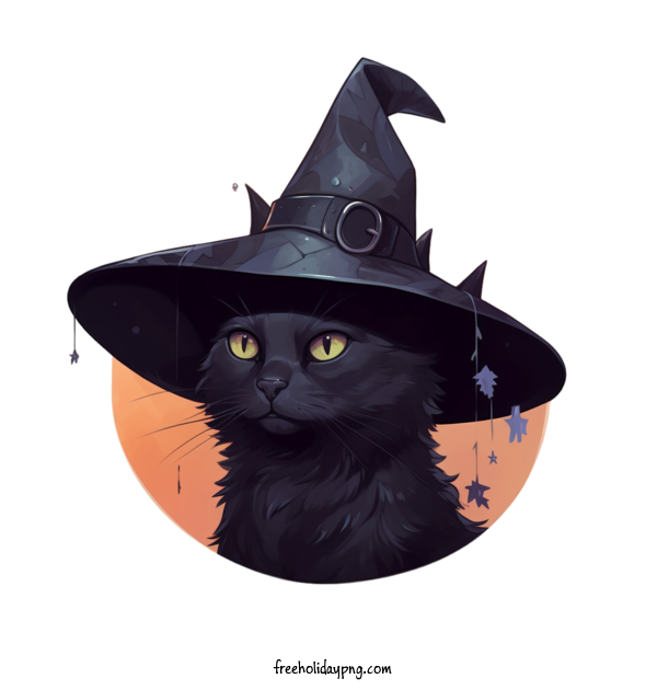 Transparent Halloween Black Cats witch black cat for Black Cats for Halloween