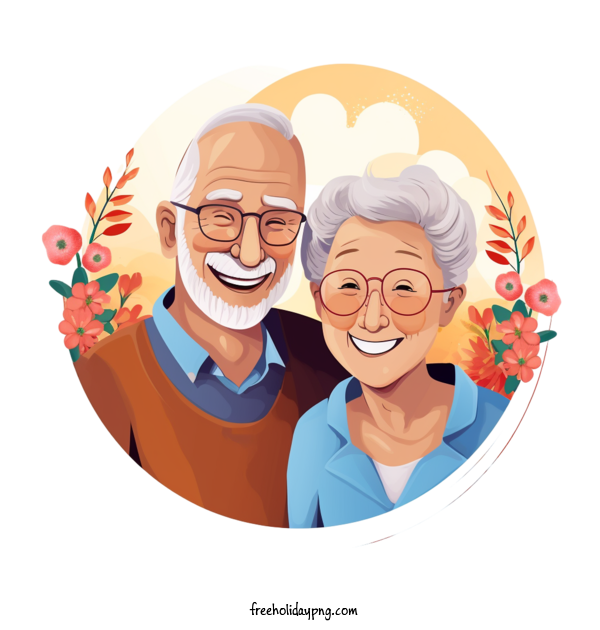 Transparent National Grandparents Day National Grandparents Day elderly couple elderly man and woman for Grandparents Day for National Grandparents Day