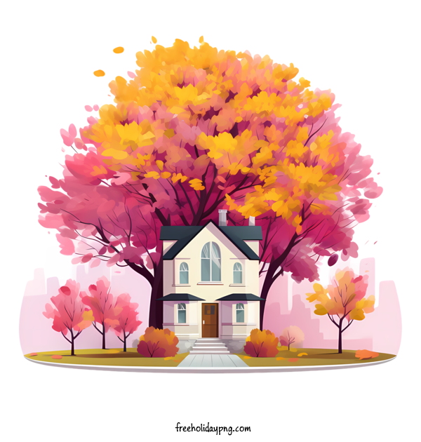 Transparent Thanksgiving Autumn House tree autumn for Autumn House for Thanksgiving