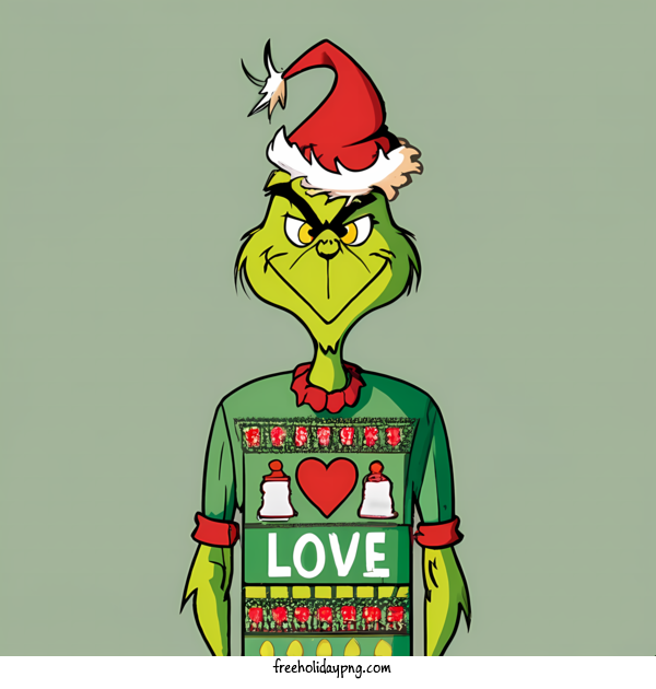 Transparent Christmas Grinch grin cartoon for Grinch for Christmas