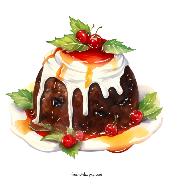 Transparent Christmas Christmas Pudding dessert food for Christmas Pudding for Christmas