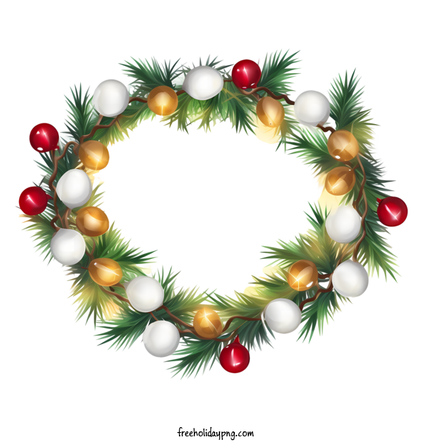 Transparent Christmas Christmas Lights wreath garland for Christmas Lights for Christmas
