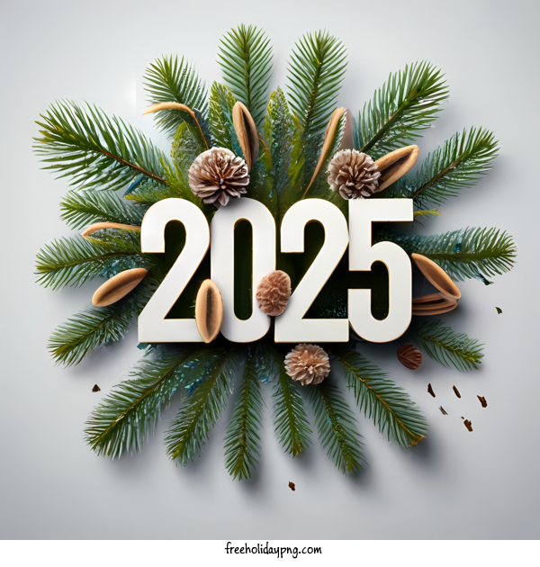 Transparent New Year Happy New Year 2025 number text for Happy New Year 2025 for New Year