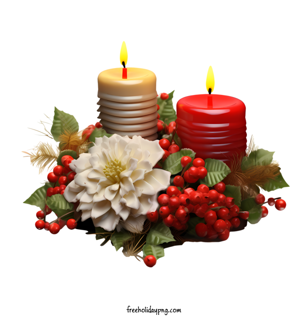 Transparent Christmas Christmas Candle candles floral arrangement for Christmas Candle for Christmas
