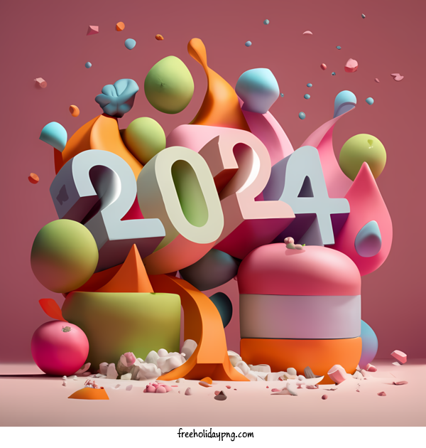 Transparent New Year Happy New Year 2024 Happy New Year Abstract for Happy New Year 2024 for New Year