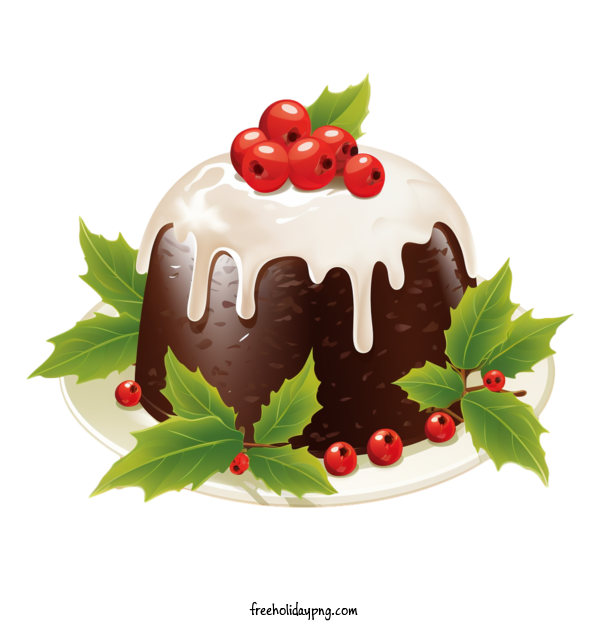 Transparent Christmas Christmas pudding chocolate cake Christmas dessert for Christmas pudding for Christmas
