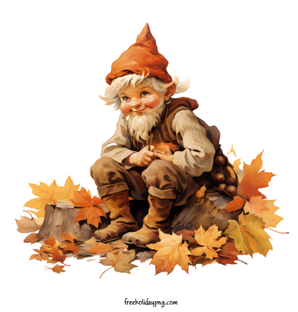 Transparent Thanksgiving Thanksgiving Elf gardener fall leaves for Thanksgiving Elf for Thanksgiving