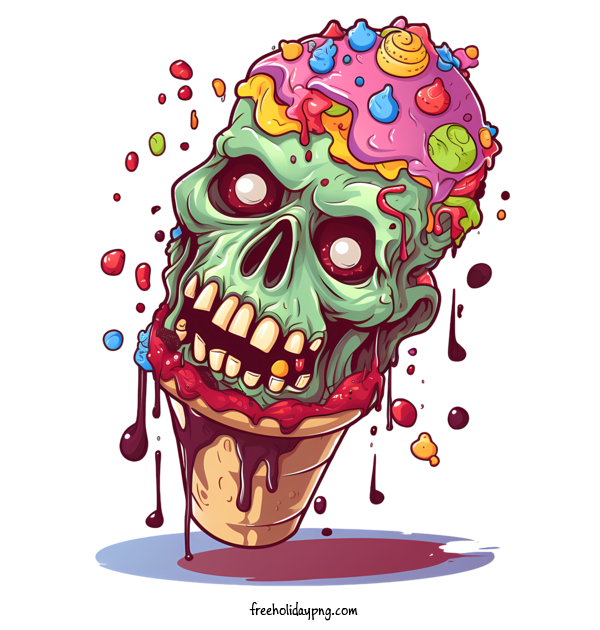 Transparent halloween zombie zombie ice cream for zombie for Halloween