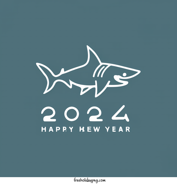 Transparent New Year Happy New Year 2024 shark happy new year for Happy New Year 2024 for New Year