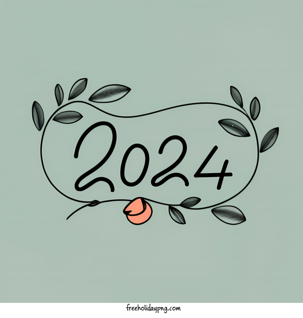 Transparent New Year Happy New Year 2024 greetings calendar for Happy New Year 2024 for New Year